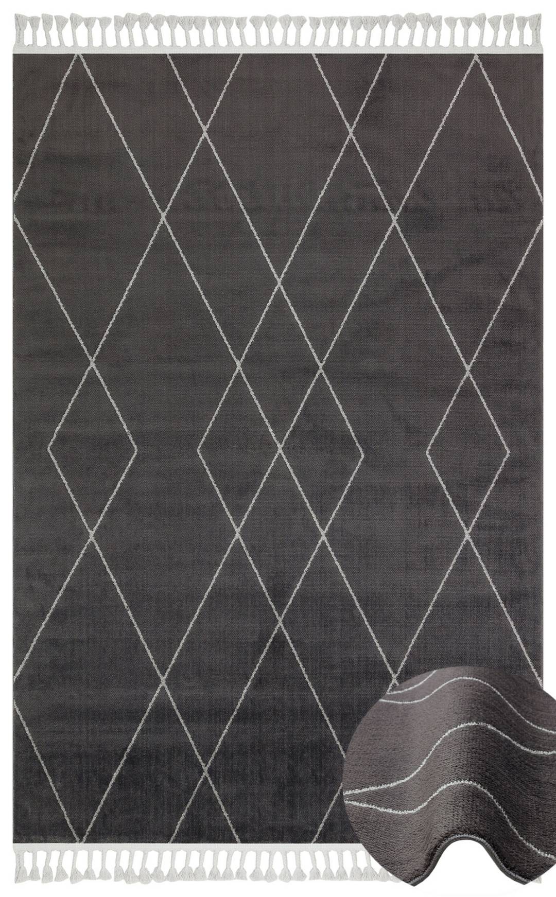 Urban xalçası | URB 02 Black Grey