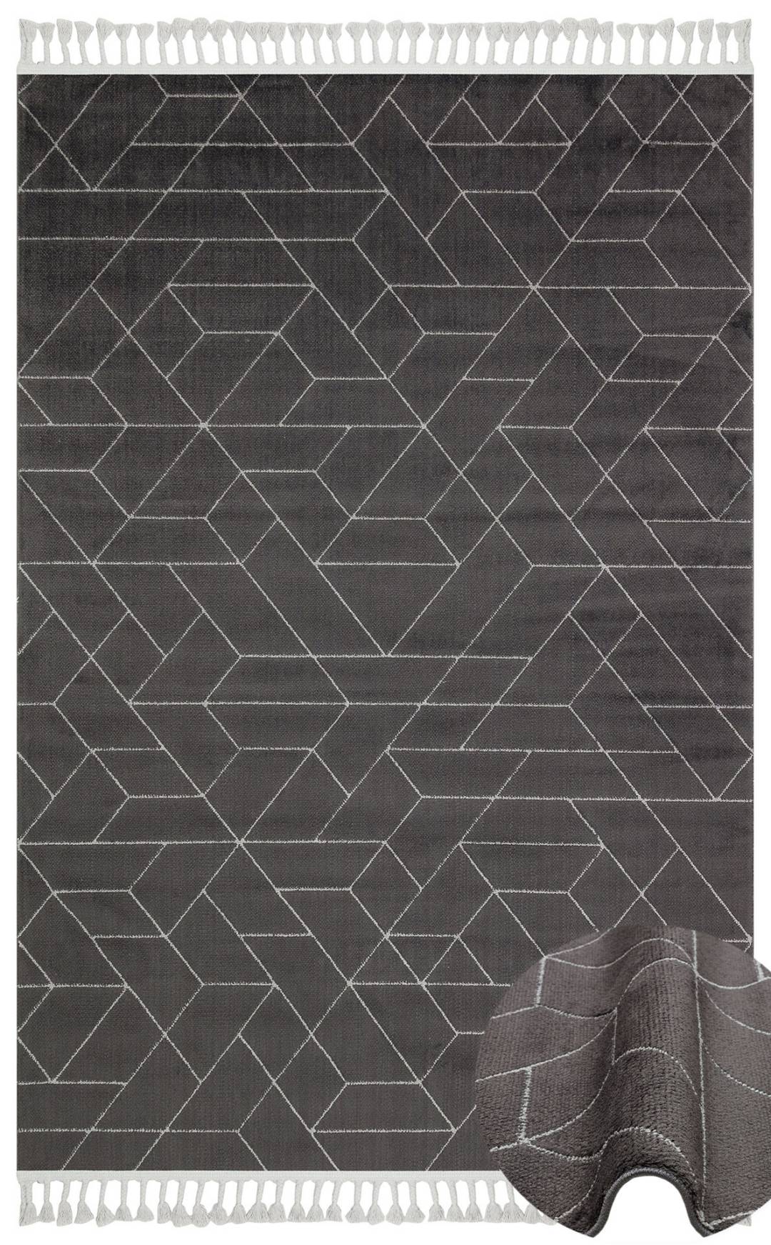 Urban xalçası | URB 03 Black Grey